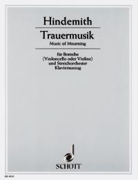 Hindemith Trauermusik (music Of Mourning) Viola Sheet Music Songbook