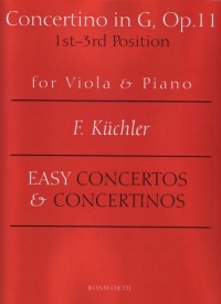 Kuchler Concertino Op11 G Viola & Piano Sheet Music Songbook