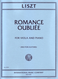 Liszt Romance Oubliee Viola Sheet Music Songbook