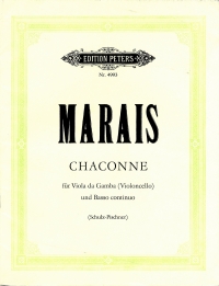 Marais Chaconne Viola Sheet Music Songbook