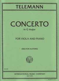 Telemann Concerto G Viola Sheet Music Songbook