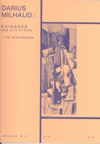 Milhaud The Wisconsonian 4 Visages Op238/2 Viola Sheet Music Songbook