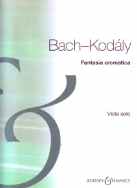 Bach Fantasia Cromatica (arr Kodaly) Viola Sheet Music Songbook