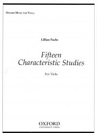Fuchs 15 Characteristic Studies Viola Sheet Music Songbook