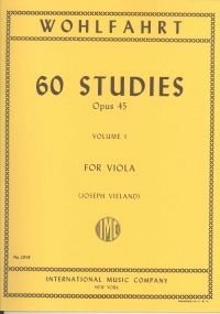 Wohlfahrt 60 Studies Op45 Vol 1 Viola Solo Sheet Music Songbook