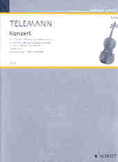 Telemann Concerto G 2 Violas & Piano Sheet Music Songbook