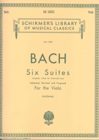 Bach Suites (6) Arr Svecenski Viola Solo Sheet Music Songbook