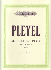 Pleyel Duos (6 Easy) Op8 Matz Viola Duets Sheet Music Songbook