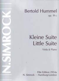 Hummel Little Suite Op19c Viola Sheet Music Songbook