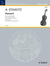 Stamitz Concerto Bb Viola & Piano Sheet Music Songbook