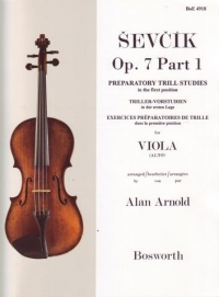Sevcik Op7 Pt 1 Prep Trill Studies 1st Pos Viola Sheet Music Songbook