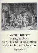 Brunetti Sonata D Druner/hess Viola & Pno (or Vc) Sheet Music Songbook