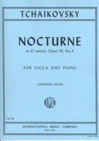 Tchaikovsky Nocturne Op19 No 4 (borissovsky) Viola Sheet Music Songbook
