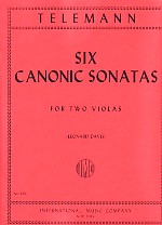 Telemann Sonatas (6 Canonic) 2 Violas Sheet Music Songbook