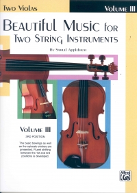 Beautiful Music For Two String Insts Vol 3 Viola Sheet Music Songbook