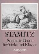 Stamitz Sonata Bb Druner Viola & Piano Sheet Music Songbook