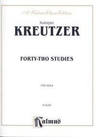 Kreutzer Studies (42) Viola Sheet Music Songbook
