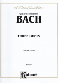 Bach Wf Duets (3) 2 Violas Sheet Music Songbook