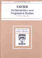 Kayser Elementary & Progressive Studies Op20 Viola Sheet Music Songbook