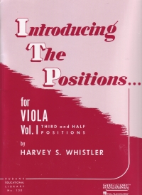 Introducing The Positions Viola Vol 1 Whistler Sheet Music Songbook