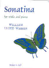 Lloyd Webber Sonatina Viola & Piano Sheet Music Songbook