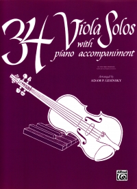 34 Viola Solos With Piano Accompaniment Lesinsky Sheet Music Songbook