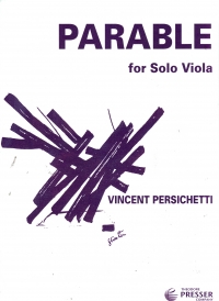 Persichetti Parable Solo Viola Sheet Music Songbook