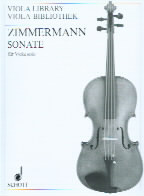 Zimmermann Sonata Viola Solo Sheet Music Songbook