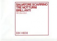 Sciarrino Tre Notturni Brillanti Viola Sola (a3) Sheet Music Songbook