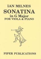 Milnes Sonatina G Viola & Piano Sheet Music Songbook