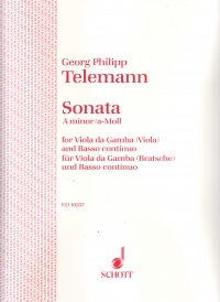 Telemann Sonata Amin Viola Sheet Music Songbook