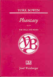 Bowen Phantasy Op54 Viola & Piano Sheet Music Songbook