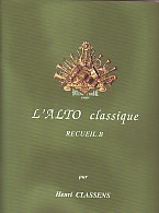 Classens Lalto Classique Vol B Viola Sheet Music Songbook