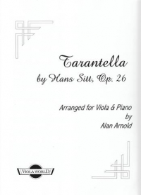 Sitt Tarantella Op26 No 12 Viola & Piano Sheet Music Songbook