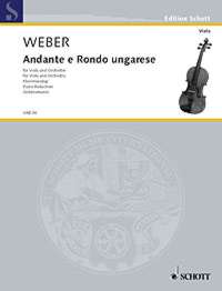 Weber Andante & Rondo Ungarese Viola & Piano Red Sheet Music Songbook