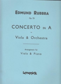 Rubbra Concerto A Op75 Viola Sheet Music Songbook