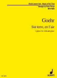 Goehr Sur Terre En Lair Viola & Piano Sheet Music Songbook