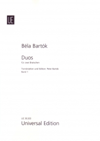 Bartok 44 Duos Vol 1 2 Violas Sheet Music Songbook