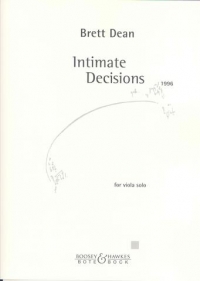Dean Intimate Decisions Viola Sheet Music Songbook