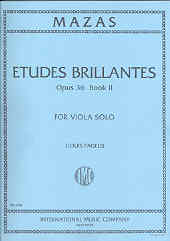 Mazas Etudes Brilliantes Op36 Book 2 Viola Sheet Music Songbook