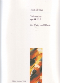 Sibelius Valse Triste Op44/1 Viola & Piano Sheet Music Songbook