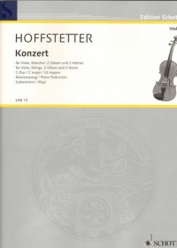 Hoffstetter Viola Concerto C Major Viola & Piano Sheet Music Songbook