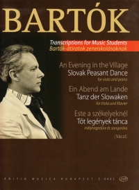 Bartok An Evening At The Village Viola & Piano Sheet Music Songbook