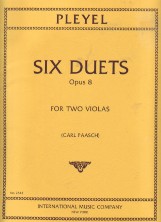 Pleyel Six Duets Op8 Paasch Viola Sheet Music Songbook
