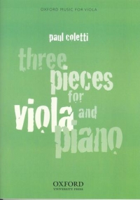 Coletti Three Pieces For Viola & Piano Sheet Music Songbook