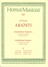 Ariosti Sonatas (6) (stockholm Sonatas) Vol 2 Sheet Music Songbook