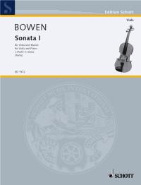 Bowen Sonata No 1 Cmin Op18 Viola & Piano Sheet Music Songbook