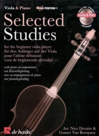 Selected Studies Van Rompaey/dezaire Viola & Piano Sheet Music Songbook