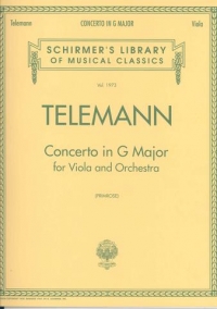 Telemann Concerto G Major Viola And Piano Sheet Music Songbook