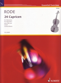 Rode 24 Caprices Groner Viola Sheet Music Songbook